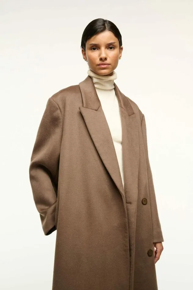 STAUD Outerwear and Jackets SERGE COAT Deep Taupe 8211 Women STAUD Outerwear and Jackets SERGE COAT Deep Taupe 8211 Women