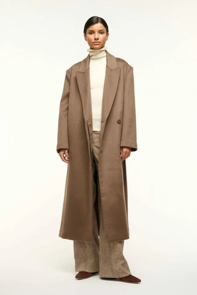 STAUD Outerwear and Jackets SERGE COAT Deep Taupe 8211 Women STAUD Outerwear and Jackets SERGE COAT Deep Taupe 8211 Women