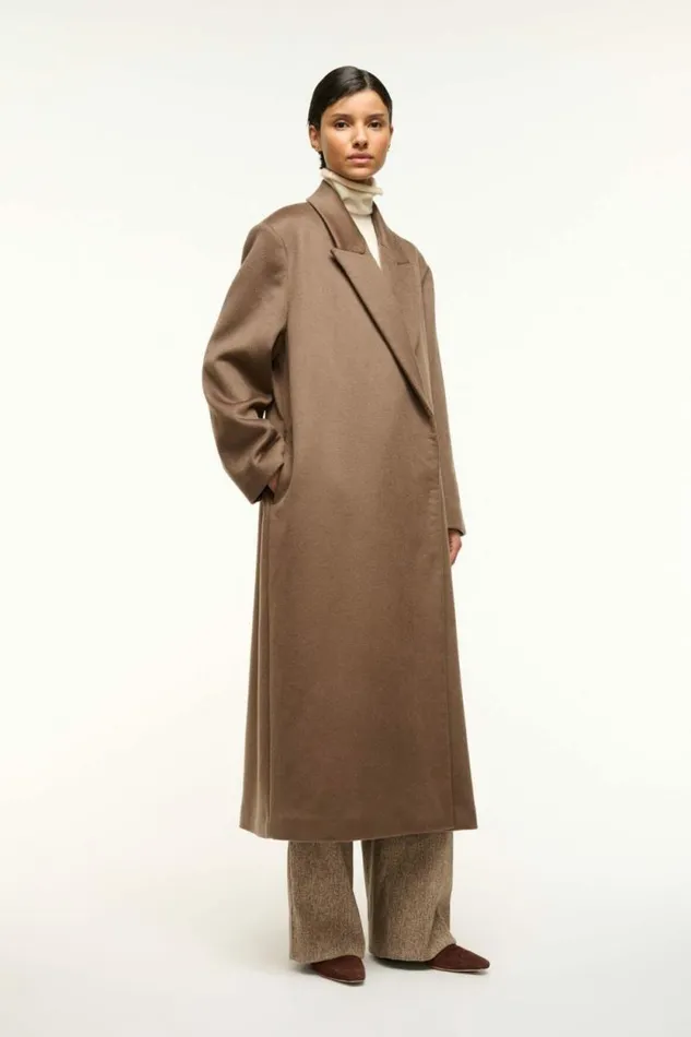 STAUD Outerwear and Jackets SERGE COAT Deep Taupe 8211 Women STAUD Outerwear and Jackets SERGE COAT Deep Taupe 8211 Women