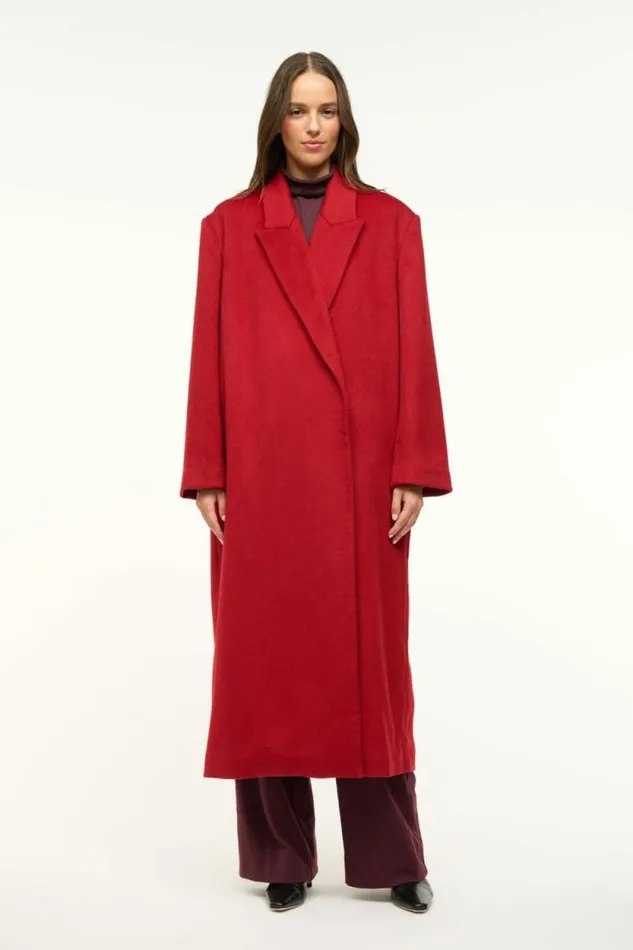 STAUD Outerwear and Jackets SERGE COAT Rouge 8211 Women