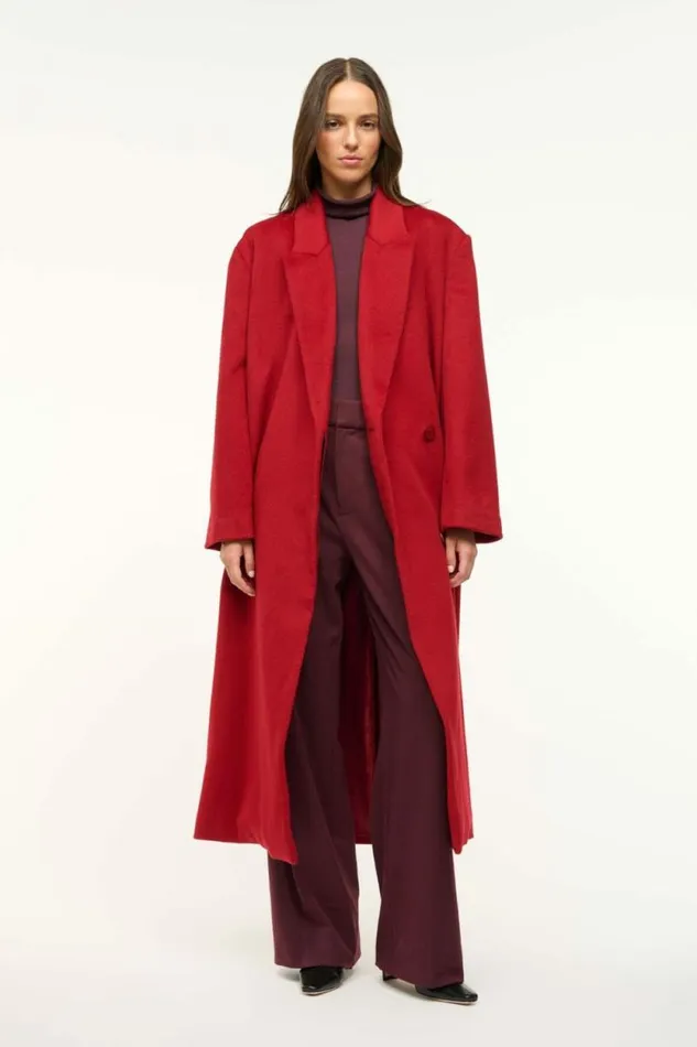STAUD Outerwear and Jackets SERGE COAT Rouge 8211 Women