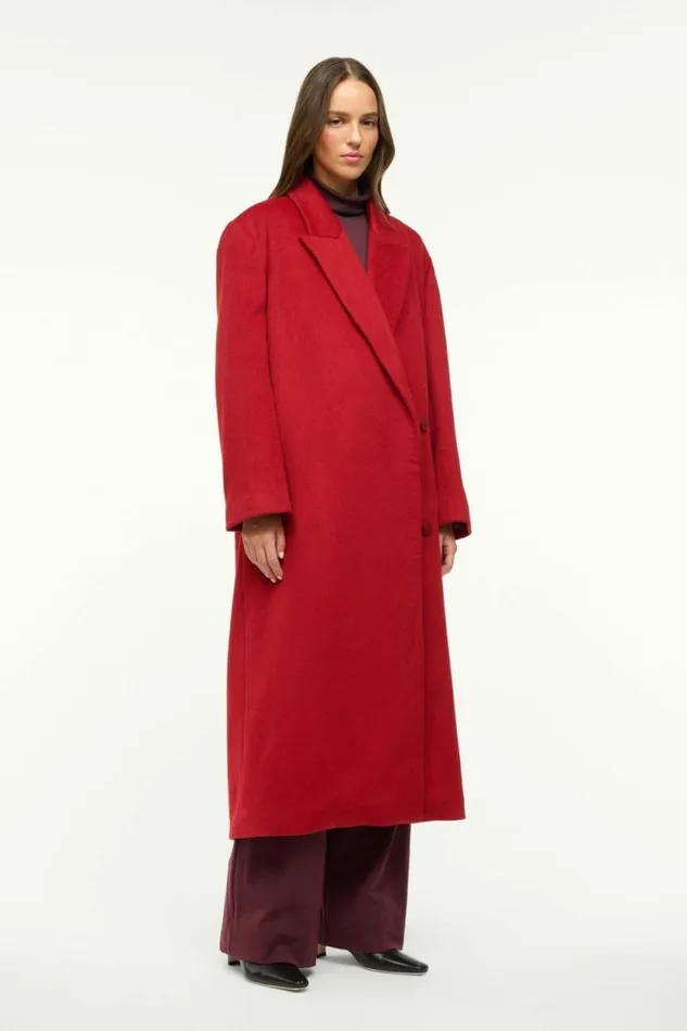 STAUD Outerwear and Jackets SERGE COAT Rouge 8211 Women