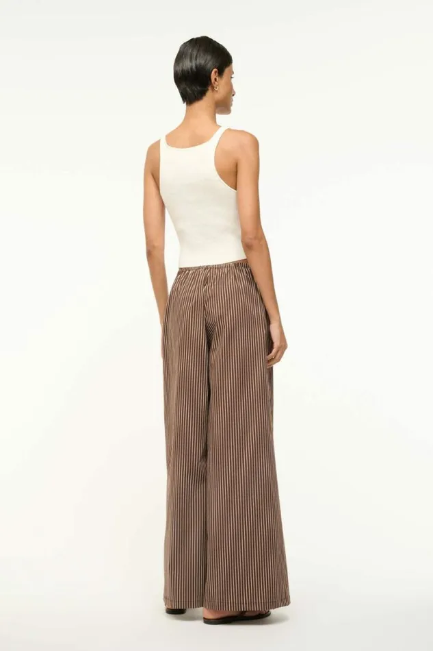 STAUD Pants and Shorts BONFIRE PANT Dark Oak Micro Stripe 8211 Women STAUD Pants and Shorts BONFIRE PANT Dark Oak Micro Stripe 8211 Women