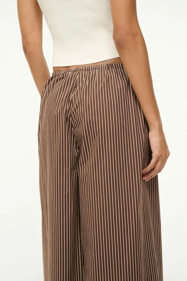 STAUD Pants and Shorts BONFIRE PANT Dark Oak Micro Stripe 8211 Women STAUD Pants and Shorts BONFIRE PANT Dark Oak Micro Stripe 8211 Women