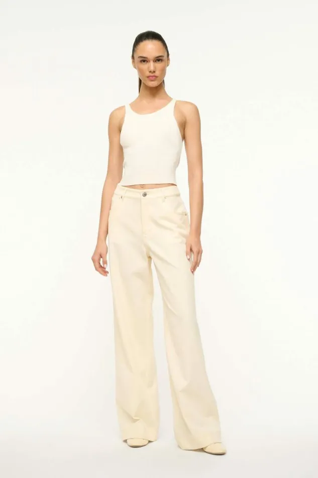 STAUD Pants and Shorts GRAYSON PANT Ecru 8211 Women