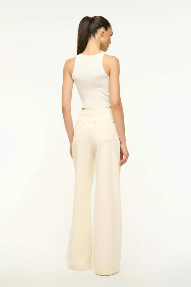 STAUD Pants and Shorts GRAYSON PANT Ecru 8211 Women STAUD Pants and Shorts GRAYSON PANT Ecru 8211 Women