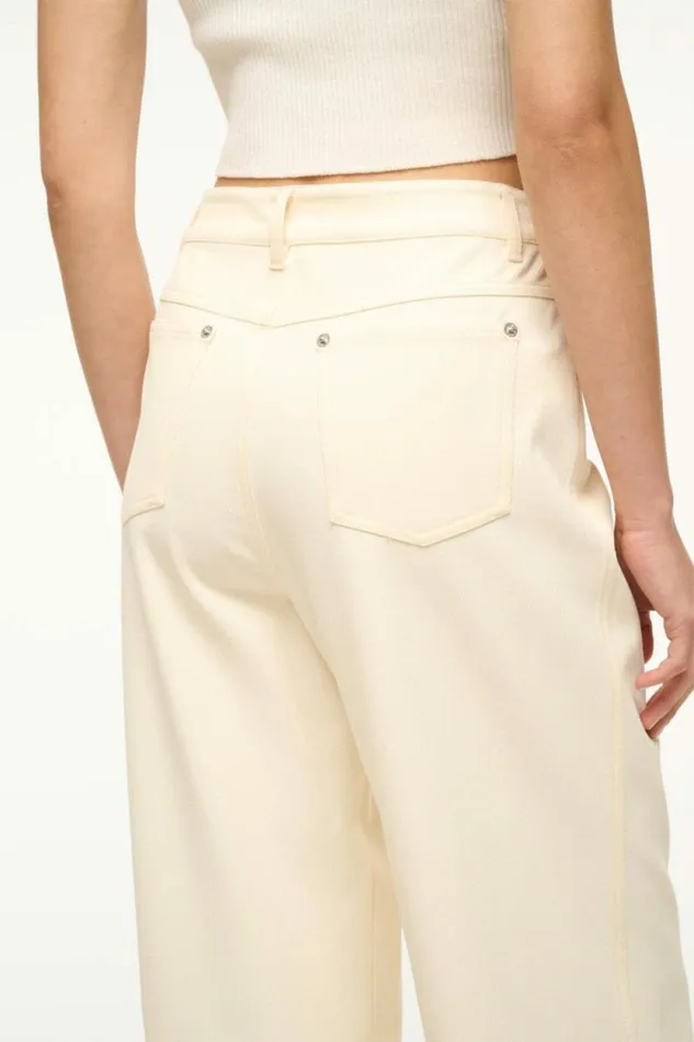 STAUD Pants and Shorts GRAYSON PANT Ecru 8211 Women STAUD Pants and Shorts GRAYSON PANT Ecru 8211 Women