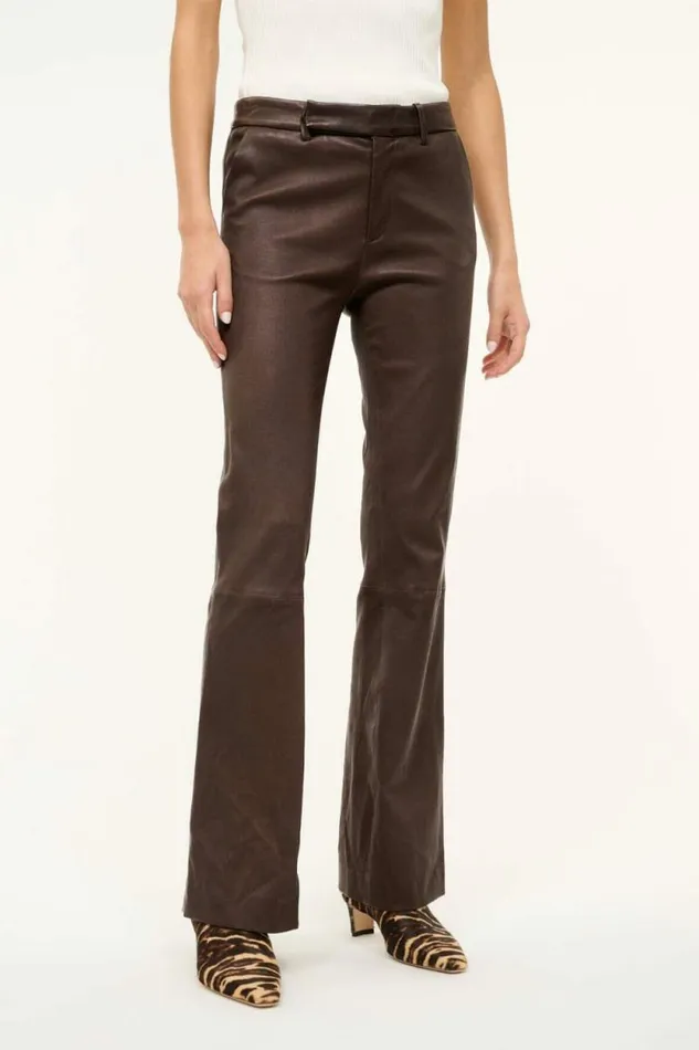 STAUD Pants and Shorts HANOVER LEATHER PANT Tiramisu 8211 Women STAUD Pants and Shorts HANOVER LEATHER PANT Tiramisu 8211 Women