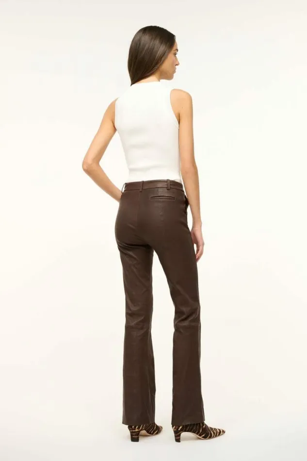 STAUD Pants and Shorts HANOVER LEATHER PANT Tiramisu 8211 Women STAUD Pants and Shorts HANOVER LEATHER PANT Tiramisu 8211 Women