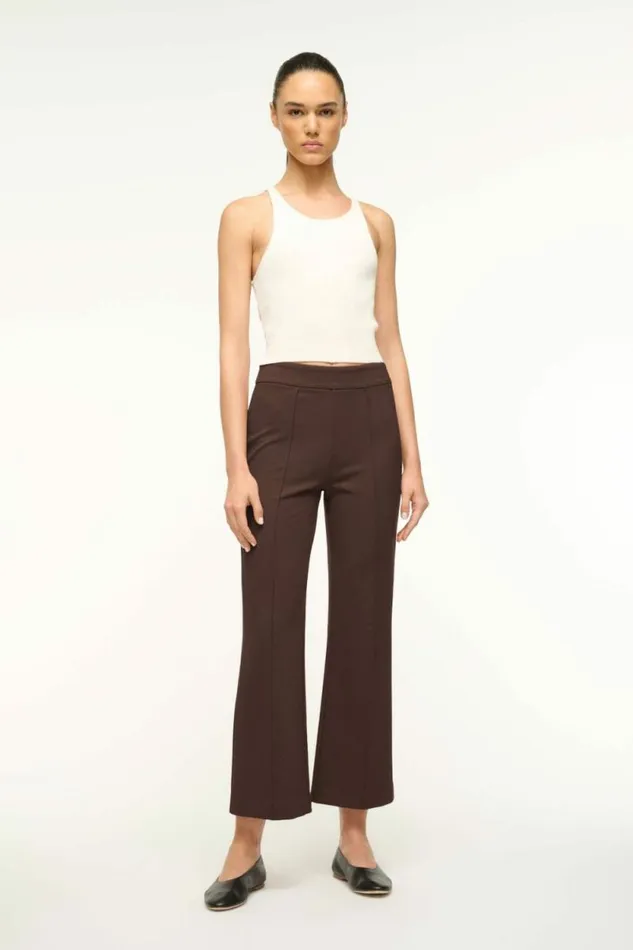STAUD Pants and Shorts KNACK PANT Dark Chocolate 8211 Women