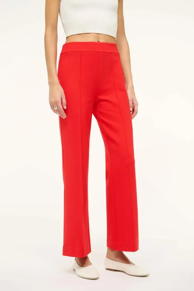 STAUD Pants and Shorts KNACK PANT Red Rose 8211 Women