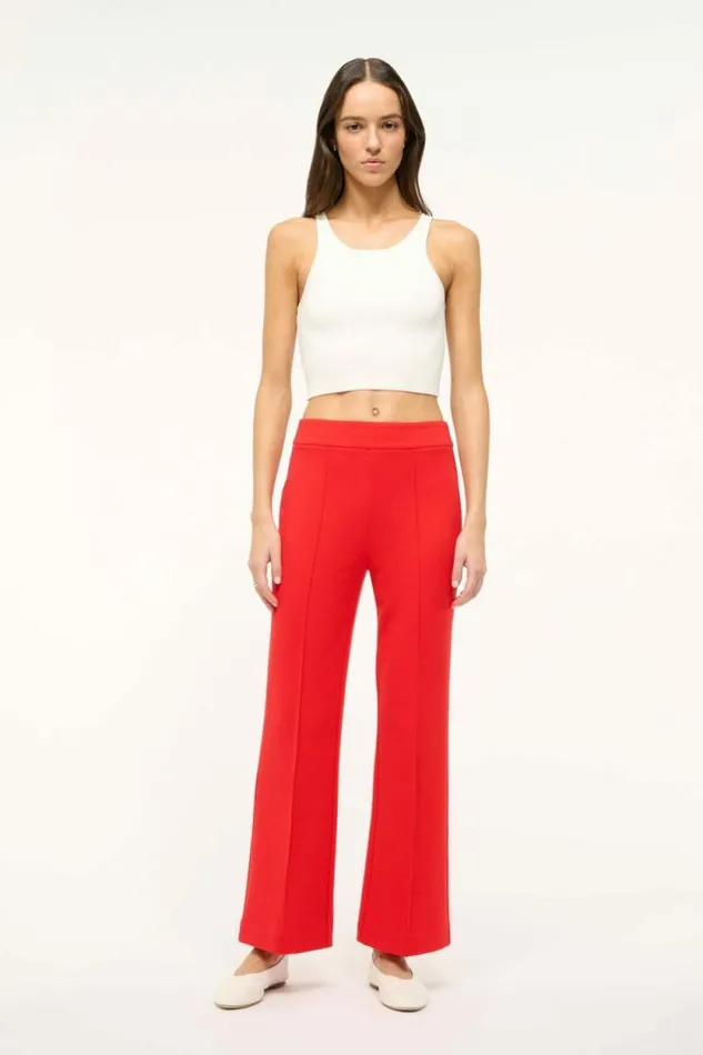 STAUD Pants and Shorts KNACK PANT Red Rose 8211 Women