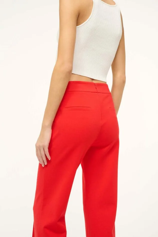 STAUD Pants and Shorts KNACK PANT Red Rose 8211 Women