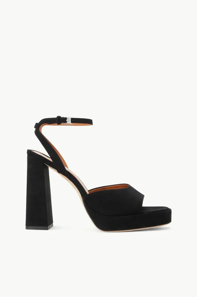 STAUD Platforms and Wedges SOLANGE PLATFORM Black Suede 8211 Women
