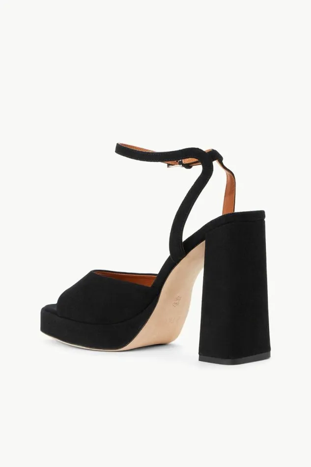 STAUD Platforms and Wedges SOLANGE PLATFORM Black Suede 8211 Women STAUD Platforms and Wedges SOLANGE PLATFORM Black Suede 8211 Women