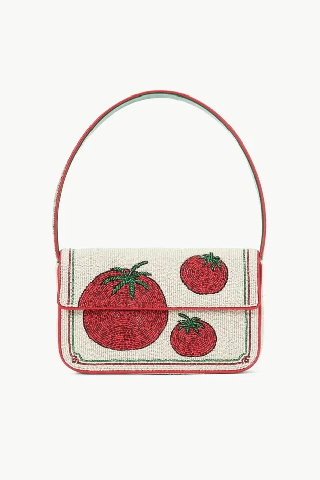 STAUD Shoulder TOMMY BEADED BAG Tomato 8211 Women