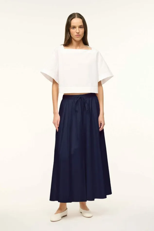 STAUD Skirts EDEN SKIRT Navy 8211 Women