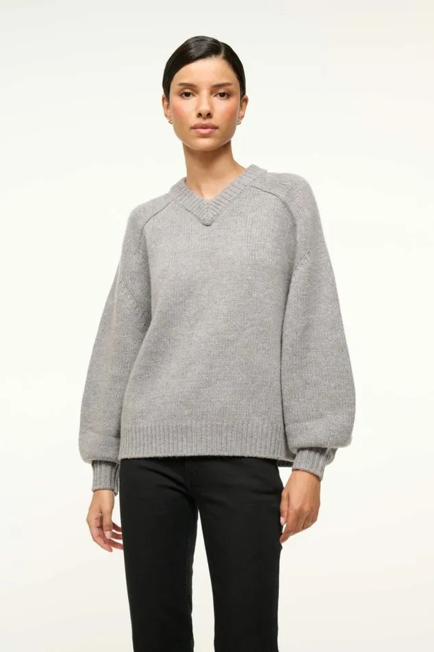 STAUD Sweaters WILSON SWEATER Heather Grey 8211 Women