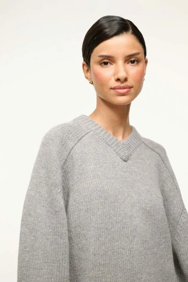STAUD Sweaters WILSON SWEATER Heather Grey 8211 Women
