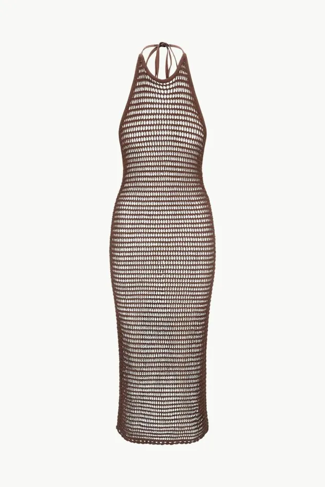 STAUD Swim JANE DRESS Dark Chocolate 8211 Women STAUD Swim JANE DRESS Dark Chocolate 8211 Women