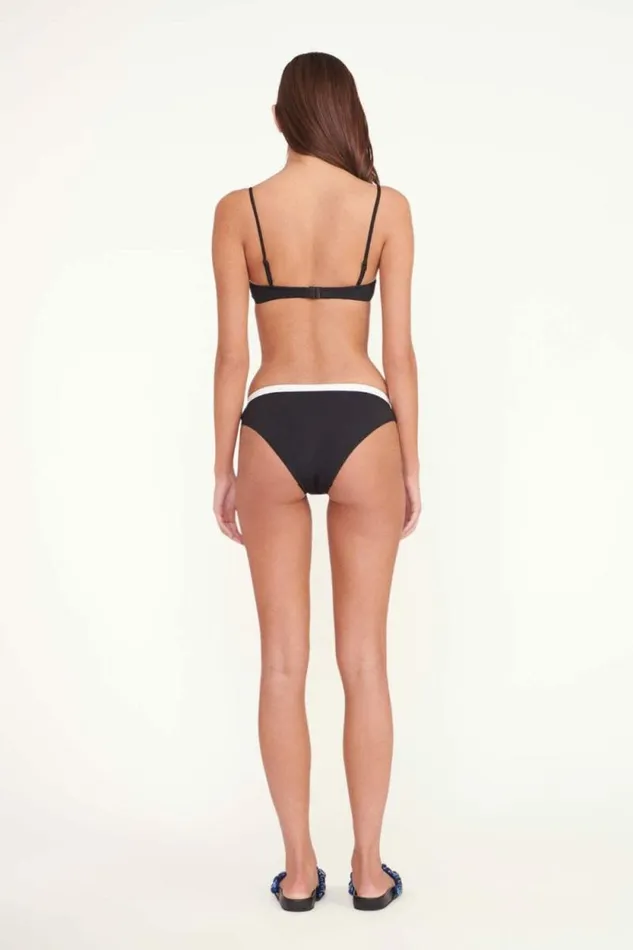 STAUD Swim JO BALCONETTE BIKINI TOP Black White 8211 Women STAUD Swim JO BALCONETTE BIKINI TOP Black White 8211 Women