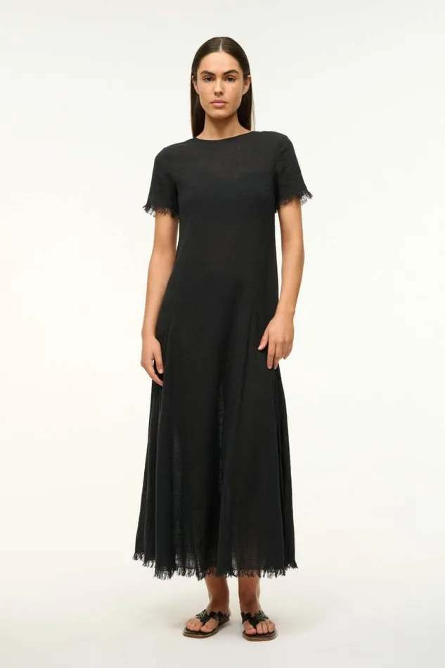 STAUD Swim LE HAVRE COVERUP DRESS Black 8211 Women