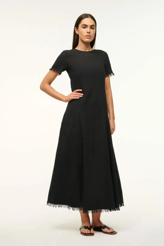 STAUD Swim LE HAVRE COVERUP DRESS Black 8211 Women STAUD Swim LE HAVRE COVERUP DRESS Black 8211 Women