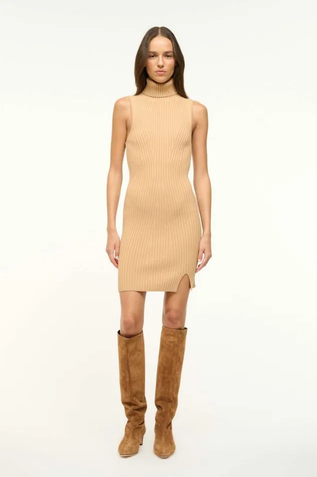 STAUD The Knit Shop CALLUM DRESS Camel 8211 Women