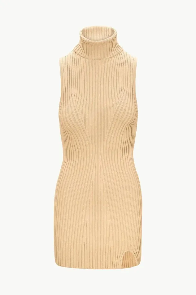 STAUD The Knit Shop CALLUM DRESS Camel 8211 Women STAUD The Knit Shop CALLUM DRESS Camel 8211 Women