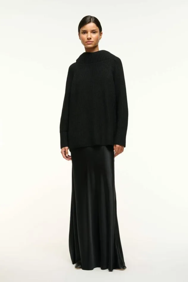 STAUD The Knit Shop WAVERLY SWEATER Black 8211 Women