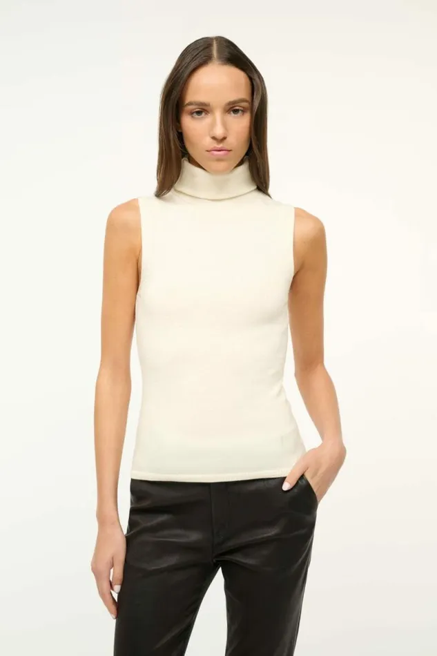STAUD Tops CANAL TOP Ivory 8211 Women
