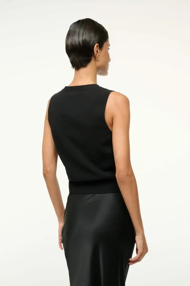STAUD Tops FICUS SWEATER VEST Black 8211 Women STAUD Tops FICUS SWEATER VEST Black 8211 Women