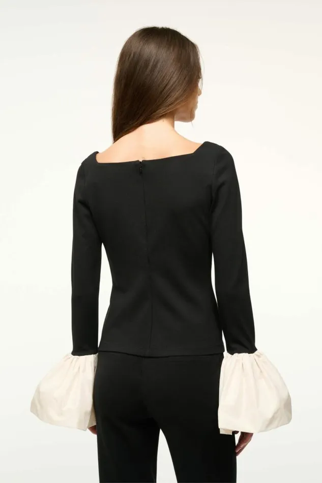 STAUD Tops PAIGE TOP Black Ivory 8211 Women