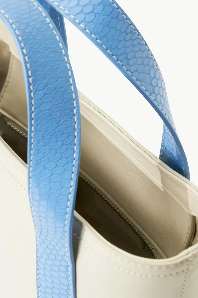 STAUD Totes CUSTOM ALLORA MINI TOTE Cream Staud Blue 8211 Women STAUD Totes CUSTOM ALLORA MINI TOTE Cream Staud Blue 8211 Women