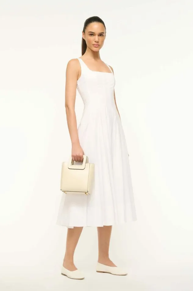 STAUD Totes MINI SHIRLEY LEATHER BAG Cream 8211 Women STAUD Totes MINI SHIRLEY LEATHER BAG Cream 8211 Women
