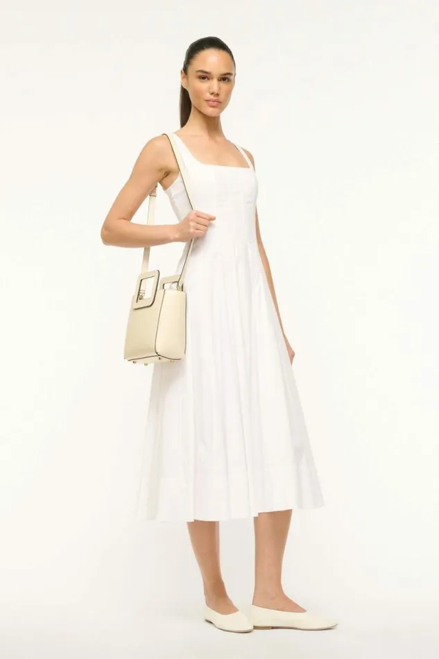 STAUD Totes MINI SHIRLEY LEATHER BAG Cream 8211 Women STAUD Totes MINI SHIRLEY LEATHER BAG Cream 8211 Women