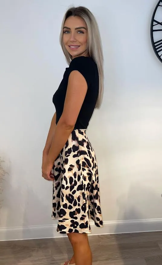 Stone Animal Catalina Flared Skater Dress Women Missfiga Skater Dresses