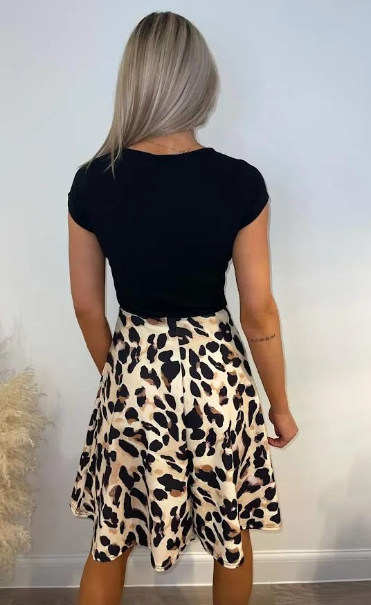 Stone Animal Catalina Flared Skater Dress Women Missfiga Skater Dresses