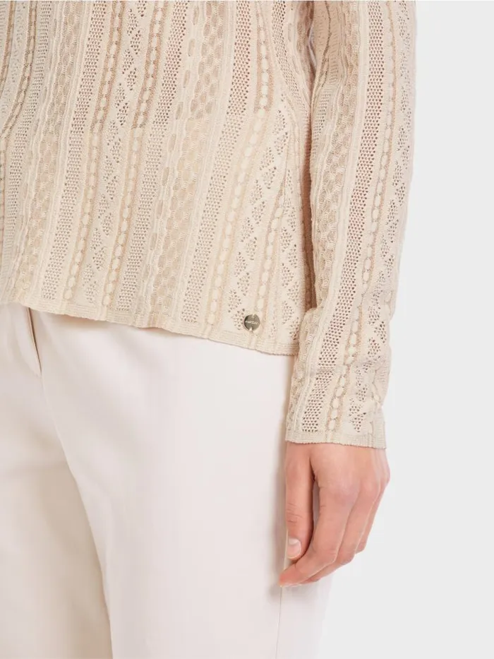 Strick Damen Marc Cain Krpernaher Sweater Knitted In Germany Soft Blossom