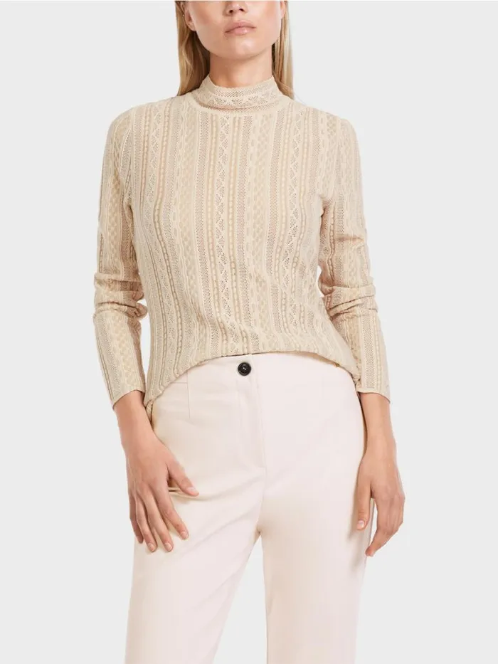 Strick Damen Marc Cain Krpernaher Sweater Knitted In Germany Soft Blossom