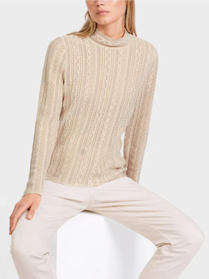 Strick Damen Marc Cain Krpernaher Sweater Knitted In Germany Soft Blossom