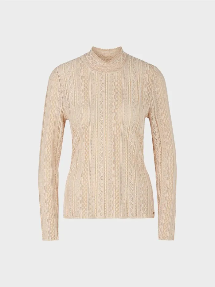 Strick Damen Marc Cain Krpernaher Sweater Knitted In Germany Soft Blossom