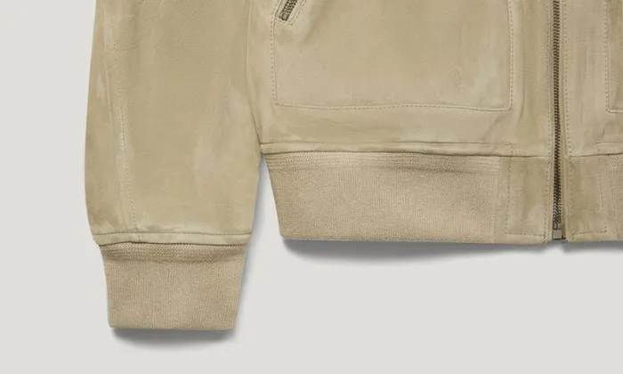 Suede and Shearling Jackets Men Belstaff Continental Bomber Washed Sand Suede and Shearling Jackets Men Belstaff Continental Bomber Washed Sand