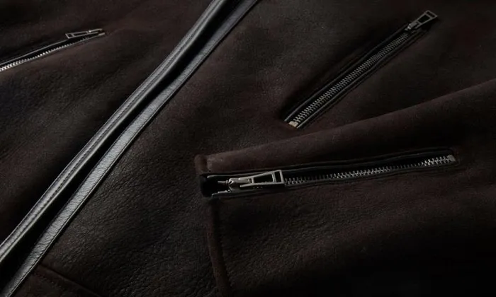 Suede and Shearling Jackets Men Belstaff Rider Jacket Ebony