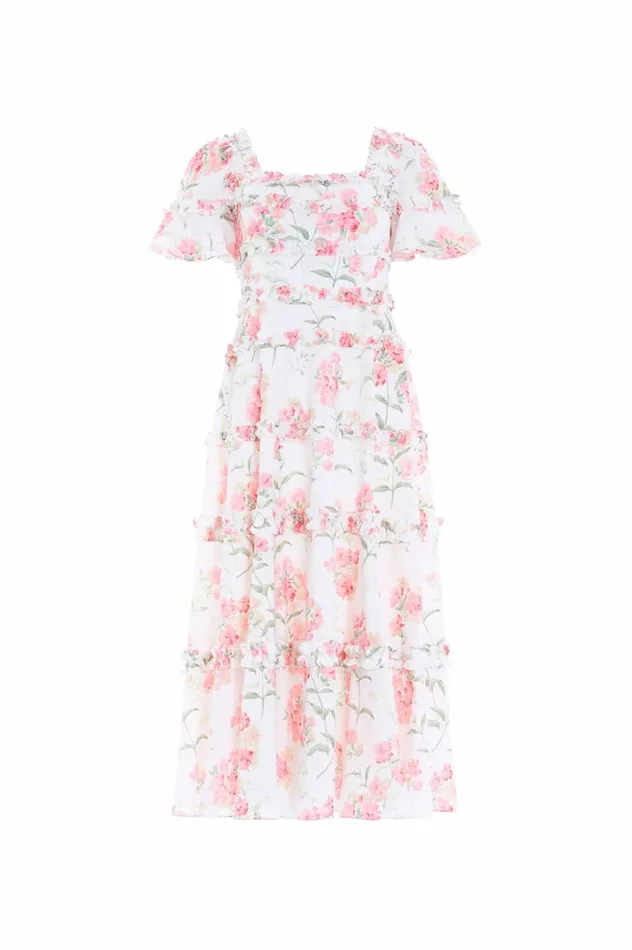 Summer Posy Maya Crepe Ballerina Dress Multi Women Needle and Thread Dresses