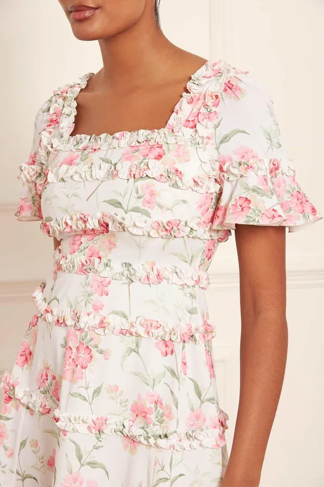 Summer Posy Maya Crepe Ballerina Dress Multi Women Needle and Thread Dresses