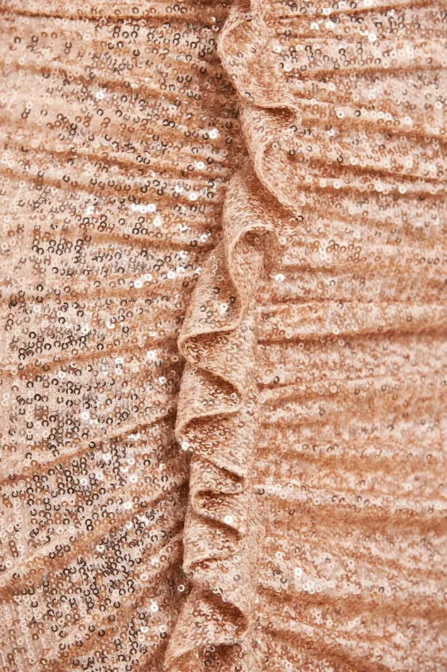 Sunray Sequin OneShoulder Ballerina Dress Gold Women Needle and Thread Dresses