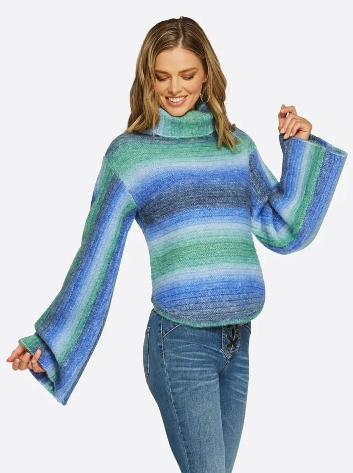 Sweaters Clothing Jessica Simpson Lana Bell Sleeve Sweater In Corsair