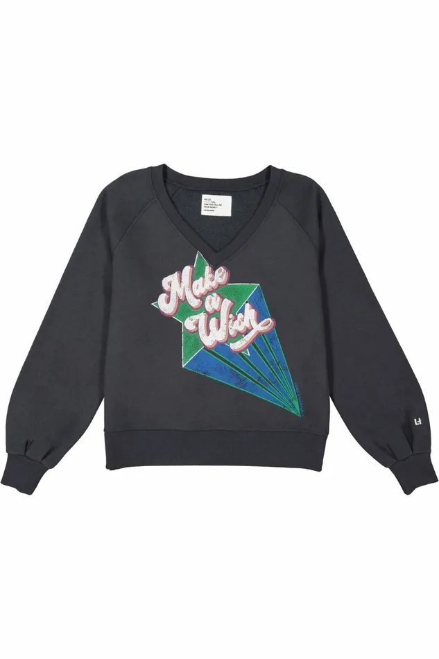 Sweatshirts Women Leon and Harper Shiva Wish Sweatshirt Carbone