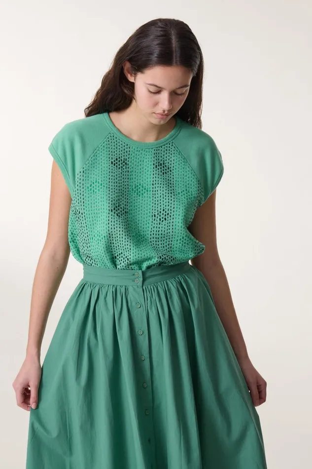 Sweatshirts Women Leon and Harper Sirop Kanta Sweatshirt Celadon